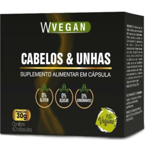 cabelo , pele e unha 60 capsulas WVegan Cabelos e Unhas