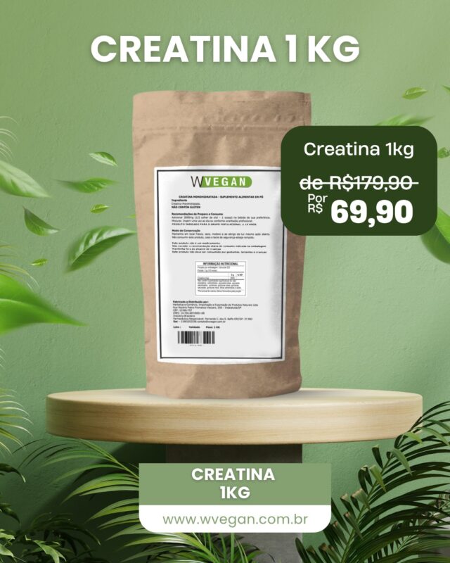 Creatina Monohidratada WVegan 1Kg