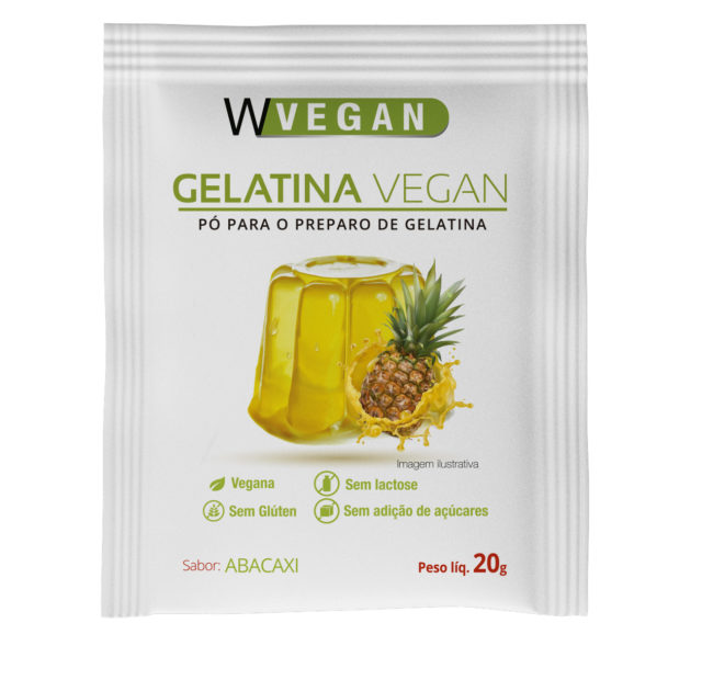 Gelatina Vegan 20g Sabor Abacaxi