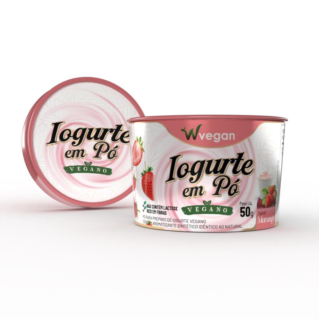 Iogurte Vegano em pó 50g Sabores Neutro , Coco e Morango WVegan - Rende 150g - Imagem 4