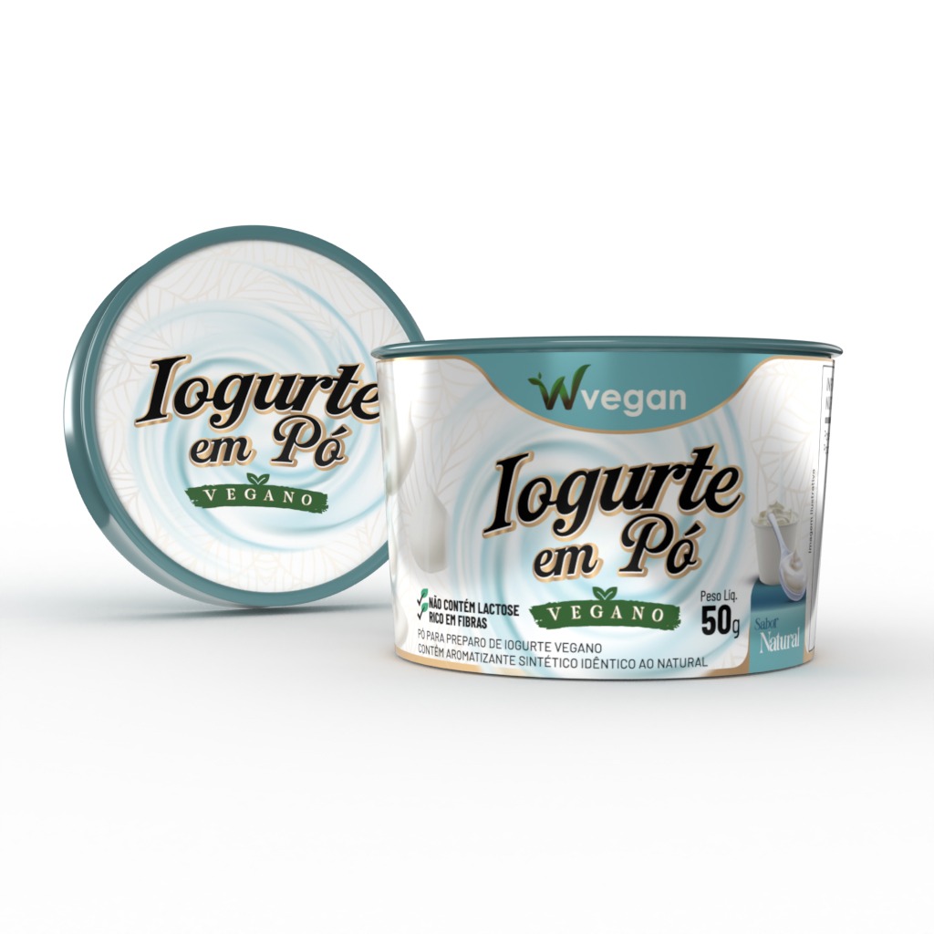 Iogurte Vegano em pó 50g Sabores Neutro , Coco e Morango WVegan - Rende 150g - Imagem 6