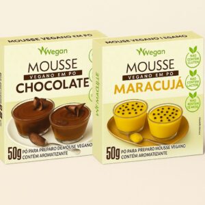 Mousse Vegano em Pó 50g WVegan Sabores Maracujá ou Chocolate