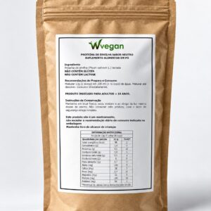 Proteina Isolada de Ervilha 500g Sem Sabor Embalagem Refil WVegan Pea Protein
