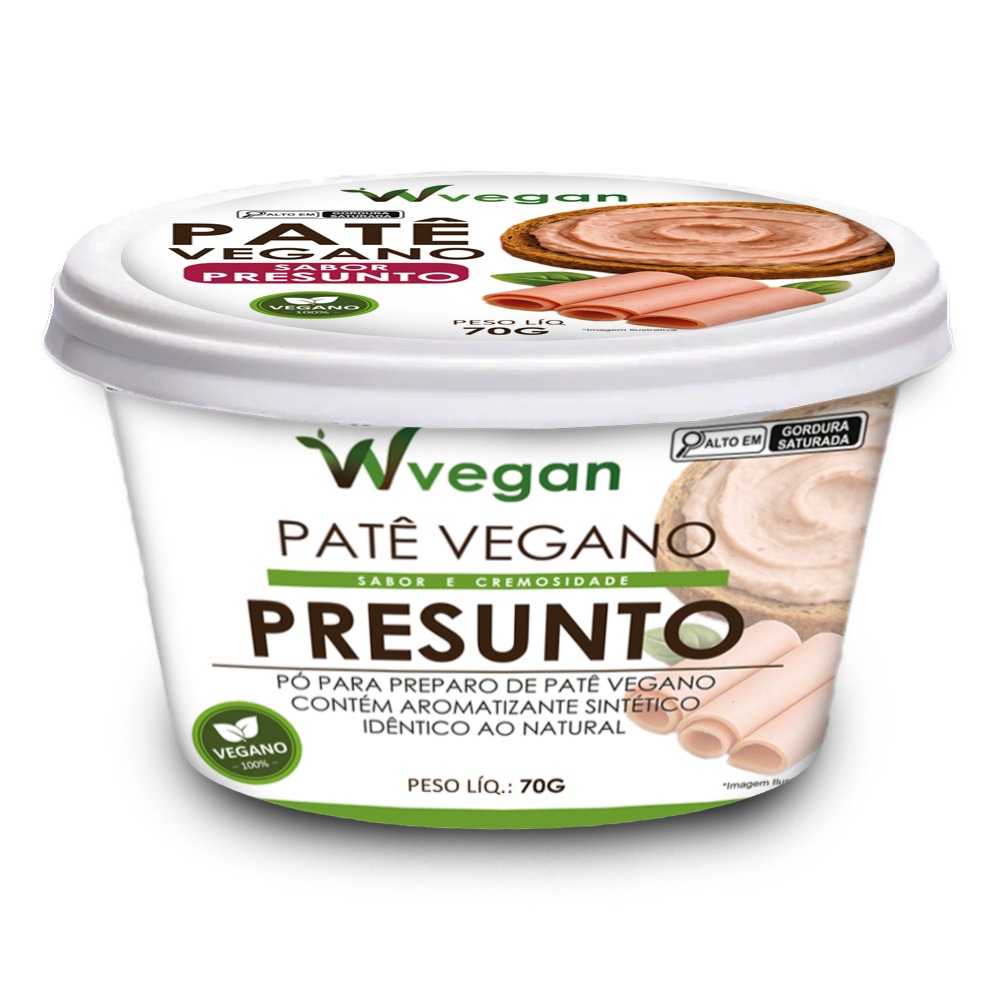 Patê 70g Sabor Presunto WVegan - Pó para preparo