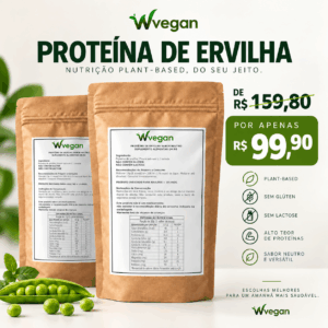 Proteina Isolada de Ervilha 1Kg Sem Sabor Embalagem Refil WVegan Pea Protein
