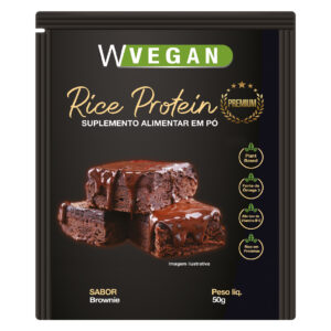 Rice Protein Premium 50g Sache Sabor Brownie WVegan Vegan