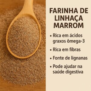 Farinha de Linhaça Marrom 500g Embalagem Refil