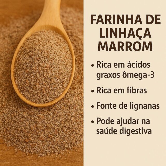 Farinha de Linhaça Marrom 500g Embalagem Refil