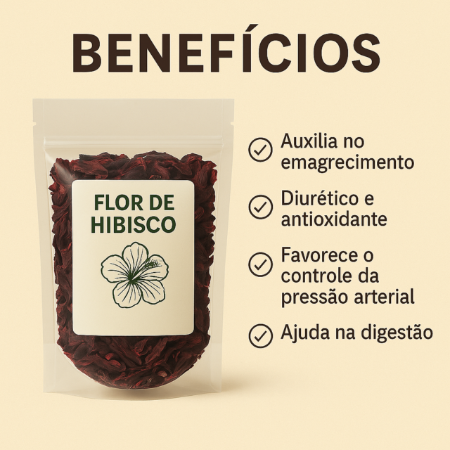 Flor de Hibisco 500g Embalagem Refil