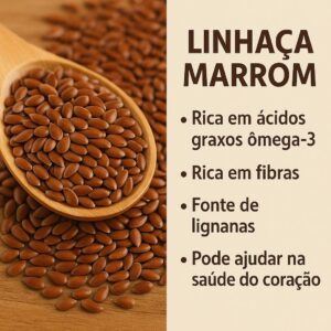 Semente de Linhaça Marrom 500g Embalagem Refil